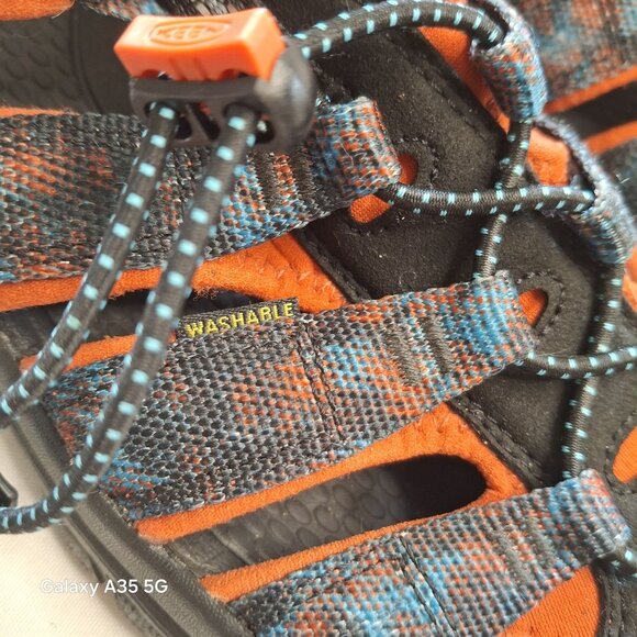 KEEN Mens Washable Closed Toe Sandals Size 7 Orange & Multicolor Pattern Adjusta - Picture 4 of 8